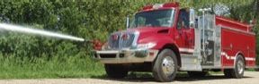 Los Angeles County Fire Department KME tractor-drawn aerial 