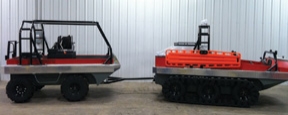 Hydratrek XT66 with raft and 13-inch industrial duty track system