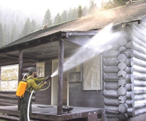 firefighter uses Barricade’s gel product 