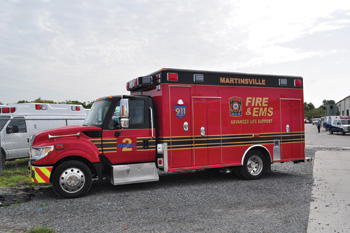 (1) Wheeled Coach built this medium duty ambulance on an International TerraStar chassis for Martinsville (VA) Fire & EMS.