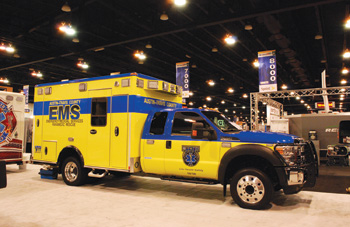 (1) Austin-Travis County (TX) EMS recently took delivery of seven ambulances made by Wheeled Coach that are fitted out with roof-mounted solar panels and auxiliary air conditioning condenser units.