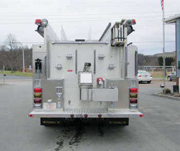 ladder storage arrangement on this 4 Guys pumper-tanker