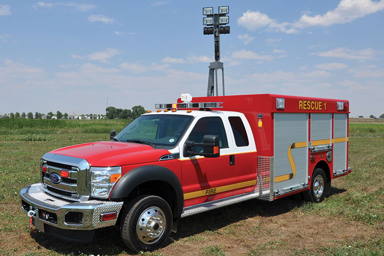 11 Safetek delivered an SVI light rescue with a light tower built on a Ford F550 4x4 chassis for the Fredericton (New Brunswick) Fire Department