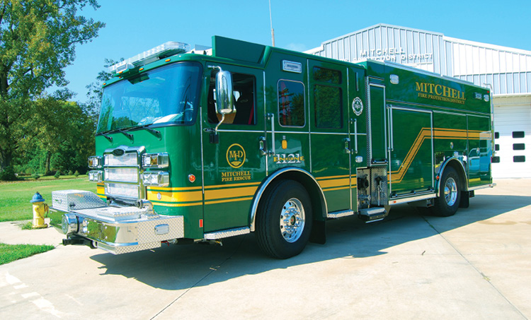 Mitchell, Illinois, was the recipient of a Pierce Enforcer 1,500-gallon-per-minute pumper sold by Global. 