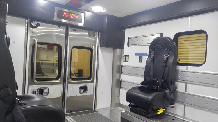 Headroom in the REV Group Road Rescue ambulances built for Vidant EastCare is 72 inches.