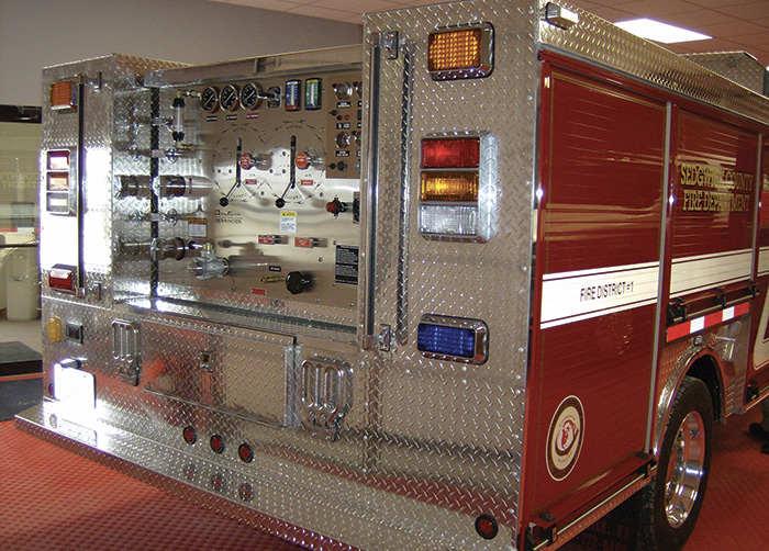 Sedgwick County (KS) Fire District 1 had Unruh Fire build this rescue squad with an Odin Derringer CAFS unit on it.