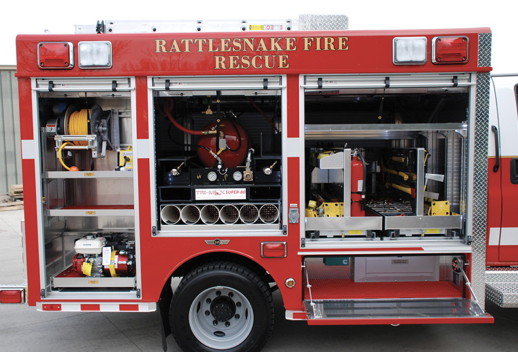 The Rattlesnake (CO) Fire District had a TRI-MAX Super-80 CAFS unit installed on its rescue.