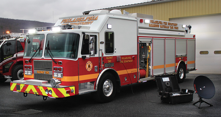 KME built this CBRNE hazardous materials rig for the Philadelphia (PA) Fire Department’s Hazardous Materials Task Force.