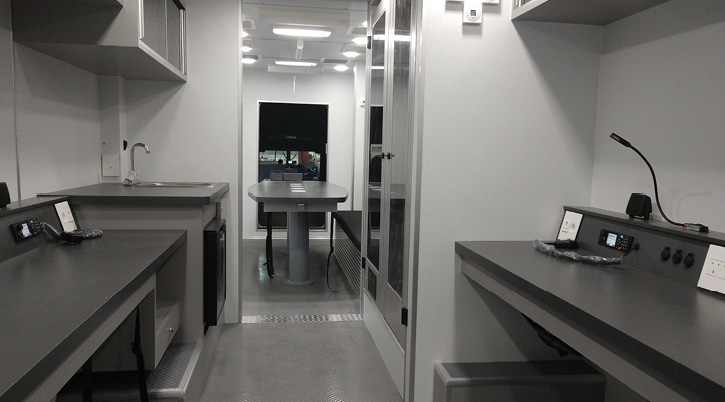 This is the interior layout of a command truck that E-ONE built for Tshwane, South Africa.