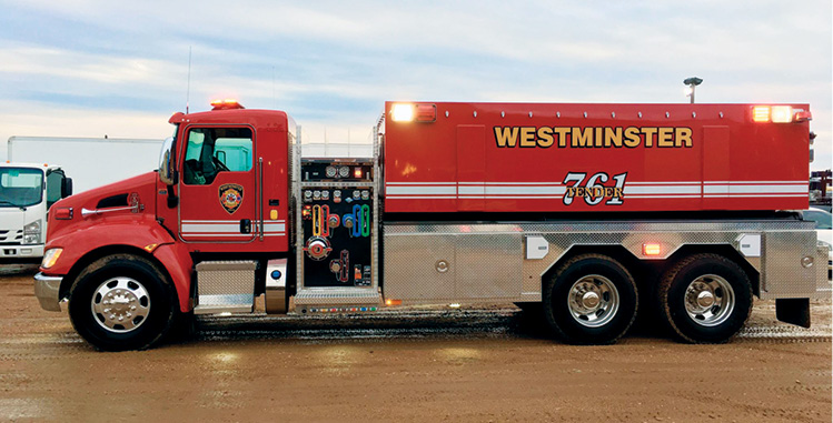 Fouts Bros.—Westminster (TX) Volunteer Fire Department tanker. Kenworth T370 cab and chassis; Paccar PX9 380-hp engine; Darley PSP 1,000-gpm pump; UPF Poly 3,000-gallon water tank. Dealer: Junior Ingram, Fouts Bros., Lagrange, TX.