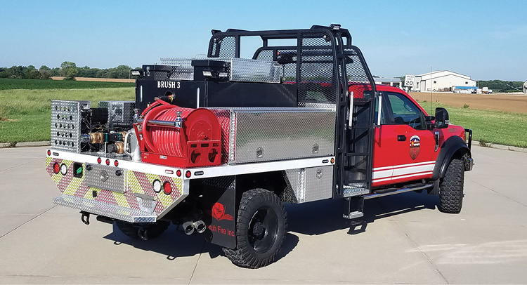 Unruh Fire installed a Darley Foam Flurry foam proportioning system on this Type 6 wildland pumper for the Pueblo (CO) Fire Department.