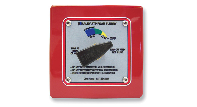 The control panel for Darley’s Odin Division Foam Flurry around-the-pump foam proportioner.