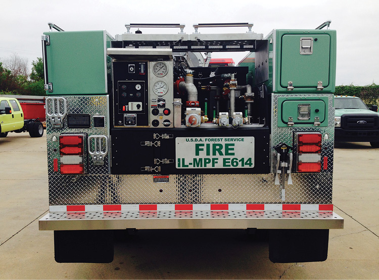 BFX Fire Apparatus installed a FoamPro 1601 foam system on this Type 6 wildland engine for the U.S. Forest Service.