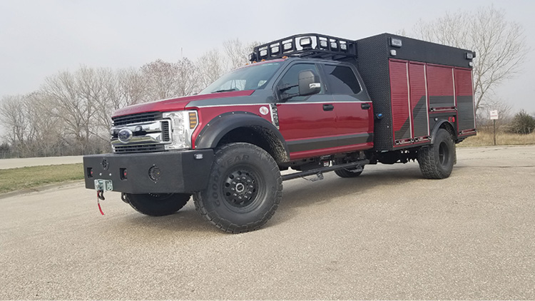 The Mid-County St. Louis (MO) Fire Department had Unruh Fire build this Type 6 wildland engine.