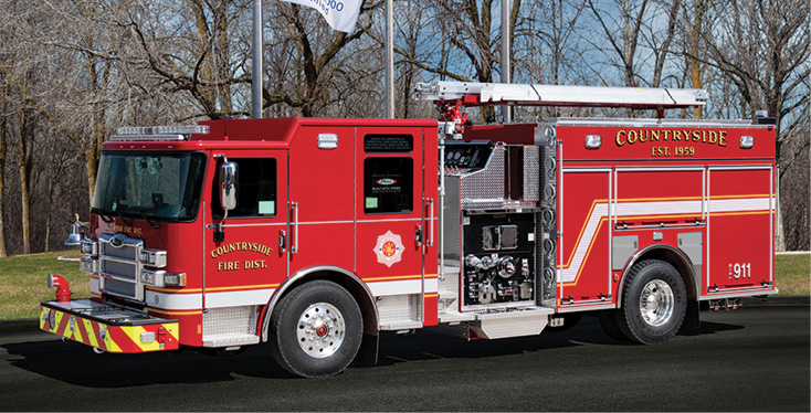 Pierce—Countryside Fire Protection District, Vernon Hills, IL, pumper.