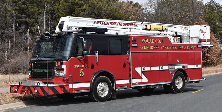 Rosenbauer—Evergreen Park (IL) Fire Department 55-foot aerial platform.