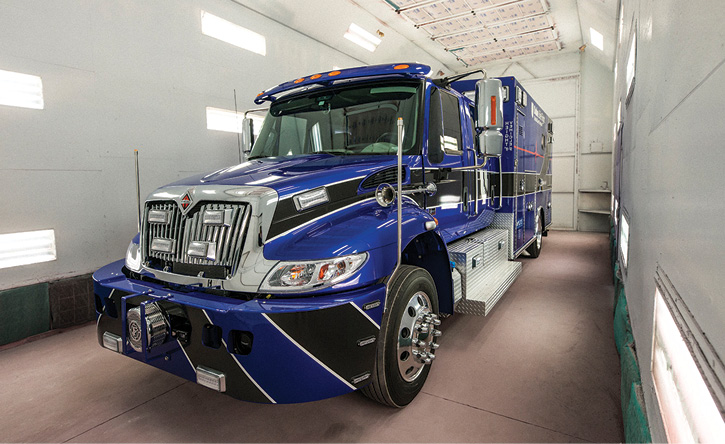 Braun Industries built this critical care transport ambulance on an International chassis for Duke (NC) Life Flight. (Photos 1 and 2 courtesy of Braun Industries Inc.)