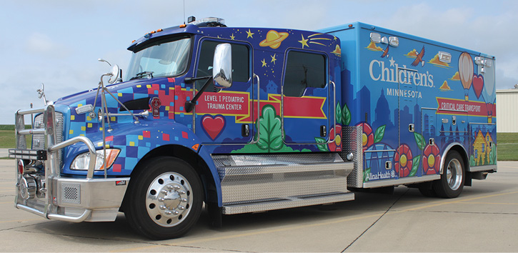 Life Line Emergency Vehicles built this pediatric trauma center ambulance on a Kenworth chassis for Children’s Minnesota (MN). (Photos 11-16 courtesy of Life Line Emergency Vehicles.) 