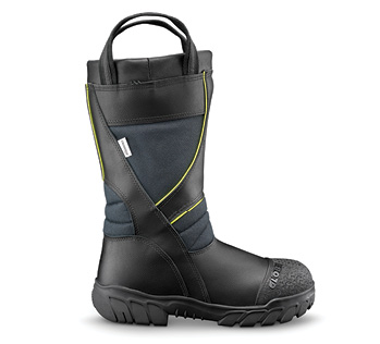 The Globe Supralite® leather structural fire boot is a 14-inch-high model made on an athletic style.   