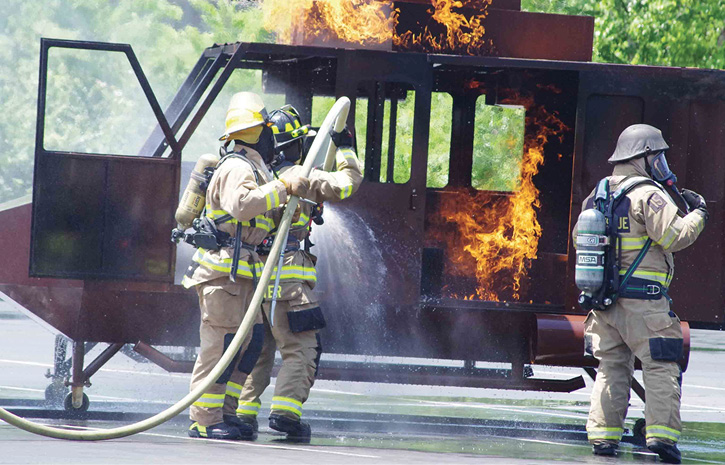 Firefighters do live fire training wearing HAIX Fire Hunter Extreme® leather structural boots. (Photos 8-9 courtesy of HAIX North America Inc.)