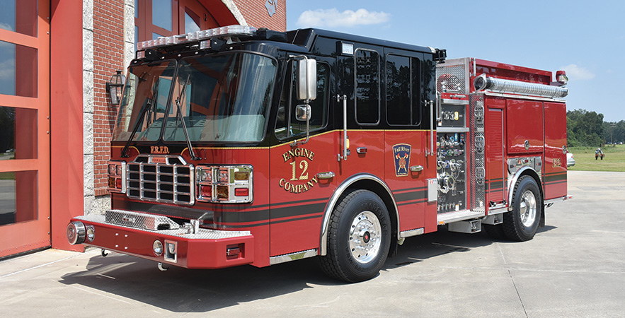 Ferrara—Fall River (MA) Fire Department pumper. Cinder cab and chassis; Cummins L9 450-hp engine; Hale Qmax 1,500-gpm pump; 500-gallon polypropylene water tank; 75-gallon foam cell; FoamPro 2002 single-agent foam system; Whelen lighting package. Dealer: Bill Middlemiss, Specialty Vehicles Inc., Plainville, MA.