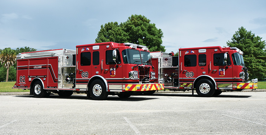 Spartan ER—Johnson County ESD #1, TX, pumpers (2). Metro Star cabs and chassis; Cummins L9 450-hp engines; Waterous CSU 1,500-gpm pumps; Pro Poly 1,000-gallon polypropylene water tanks; 30-gallon foam cells; FoamPro 1600 Class A foam systems; TFT Hurricane monitors. Dealer: Josh Slovak, Metro Fire Apparatus Specialists, Houston, TX.