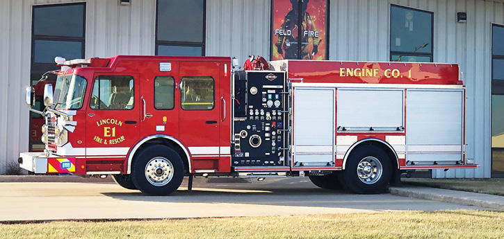 Rescue’s new pumpers have Waterous CXVK 1,250-gpm PTO-driven pumps, 500-gallon water tanks, 20-gallon foam tanks, and FoamPro 2001 foam systems. 