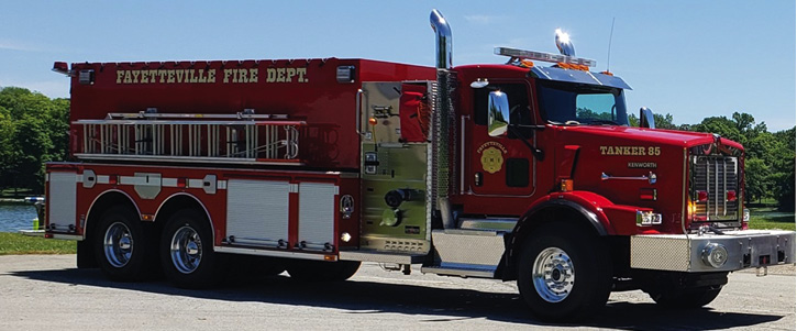 Tanker 85: two pump panels, 3,000 gallons, 1,500-gpm pump, two 4-inch tank-to-pump valves for high-volume flow when using tank to pump, and all the necessary equipment to classify as a pumper.