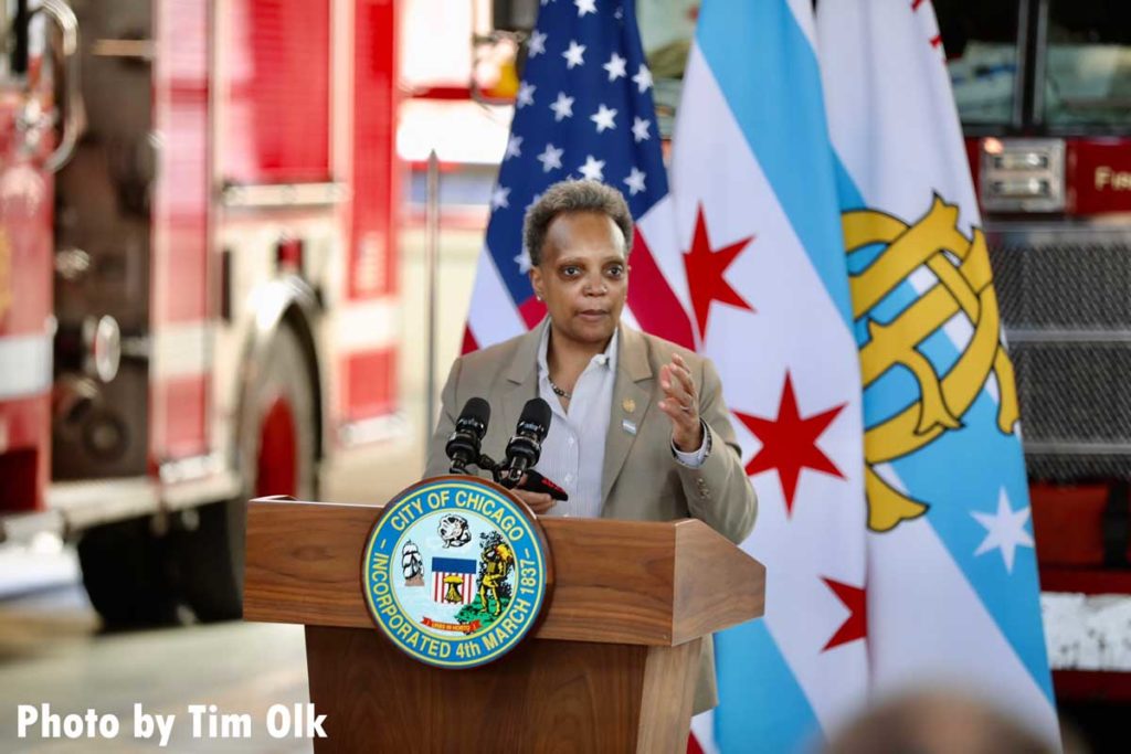 Chicago mayor speaks at ribbon cutting for Chicago Fire Department Engine Company 115