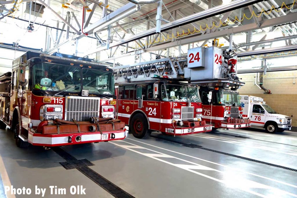 Chicago fire apparatus at Engine Company 115