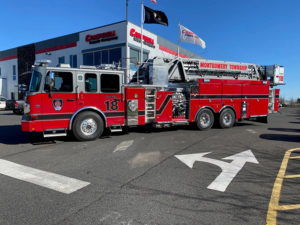 Montgomery Township Department of Fire Services Smeal aerial platform quint