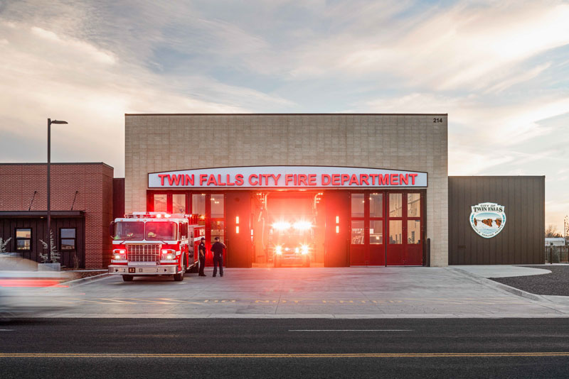 Pivot North Architecture designed Twin Falls Fire Department Station 2 as a prototype that can serve as a model for other stations of various sizes. (Photos courtesy of Pivot North Architecture)