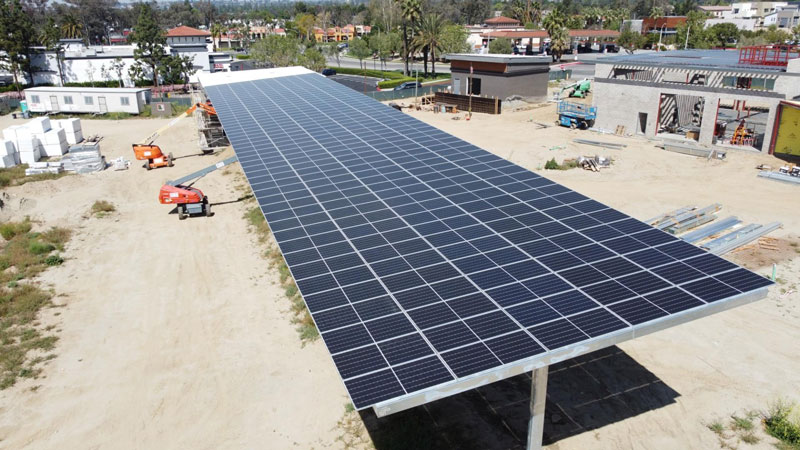 The solar system will consist of 250 solar panels, mounted on a galvanized steel carport. The system will be connected to a 250 kiloWatt battery, which will be capable of supporting an electric fire truck and the station’s full operations, even in the event of a power outage.