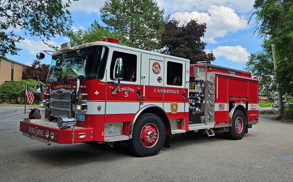 Engine 5's new pumper was placed in service at 5 pm on Monday, July 8, 2024. (Source: Cambridgema.gov)