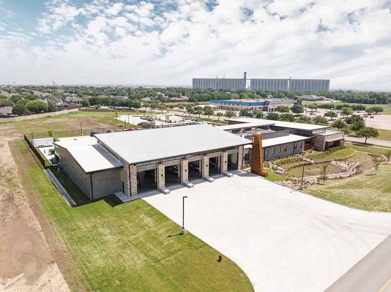 BRW Architects designed this Central Fire Station for Saginaw (TX) Fire Department. (Photos courtesy of Parrish Ruiz de Velasco/BRW Architects)