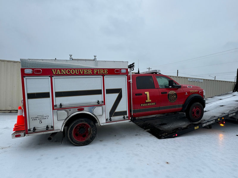 A Linn County deputy sergeant found the abandoned truck the morning of Jan. 16 in the 33000 block of Columbus Street Southeast, near where the truck was abandoned. (Source: Linn County Sheriff's Office Facebook page)